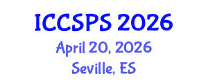International Conference on Computer Science, Programming and Security (ICCSPS) April 20, 2026 - Seville, Spain International Conference on Computer Science, Programming and Security (ICCSPS) April 20, 2026 - Seville, Spain