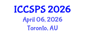 International Conference on Computer Science, Programming and Security (ICCSPS) April 06, 2026 - Toronto, Australia International Conference on Computer Science, Programming and Security (ICCSPS) April 06, 2026 - Toronto, Australia