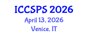 International Conference on Computer Science, Programming and Security (ICCSPS) April 13, 2026 - Venice, Italy International Conference on Computer Science, Programming and Security (ICCSPS) April 13, 2026 - Venice, Italy