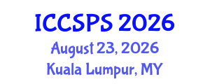 International Conference on Computer Science, Programming and Security (ICCSPS) August 23, 2026 - Kuala Lumpur, Malaysia International Conference on Computer Science, Programming and Security (ICCSPS) August 23, 2026 - Kuala Lumpur, Malaysia