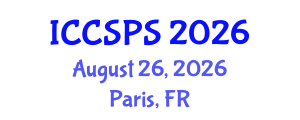 International Conference on Computer Science, Programming and Security (ICCSPS) August 26, 2026 - Paris, France International Conference on Computer Science, Programming and Security (ICCSPS) August 26, 2026 - Paris, France