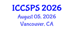 International Conference on Computer Science, Programming and Security (ICCSPS) August 05, 2026 - Vancouver, Canada International Conference on Computer Science, Programming and Security (ICCSPS) August 05, 2026 - Vancouver, Canada