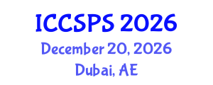 International Conference on Computer Science, Programming and Security (ICCSPS) December 20, 2026 - Dubai, United Arab Emirates International Conference on Computer Science, Programming and Security (ICCSPS) December 20, 2026 - Dubai, United Arab Emirates