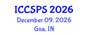 International Conference on Computer Science, Programming and Security (ICCSPS) December 09, 2026 - Goa, India International Conference on Computer Science, Programming and Security (ICCSPS) December 09, 2026 - Goa, India