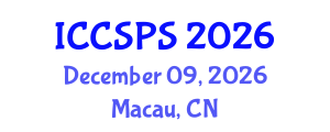 International Conference on Computer Science, Programming and Security (ICCSPS) December 09, 2026 - Macau, China International Conference on Computer Science, Programming and Security (ICCSPS) December 09, 2026 - Macau, China