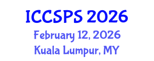 International Conference on Computer Science, Programming and Security (ICCSPS) February 12, 2026 - Kuala Lumpur, Malaysia International Conference on Computer Science, Programming and Security (ICCSPS) February 12, 2026 - Kuala Lumpur, Malaysia