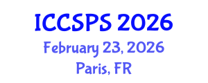 International Conference on Computer Science, Programming and Security (ICCSPS) February 23, 2026 - Paris, France International Conference on Computer Science, Programming and Security (ICCSPS) February 23, 2026 - Paris, France