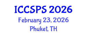 International Conference on Computer Science, Programming and Security (ICCSPS) February 23, 2026 - Phuket, Thailand International Conference on Computer Science, Programming and Security (ICCSPS) February 23, 2026 - Phuket, Thailand