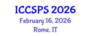 International Conference on Computer Science, Programming and Security (ICCSPS) February 16, 2026 - Rome, Italy International Conference on Computer Science, Programming and Security (ICCSPS) February 16, 2026 - Rome, Italy