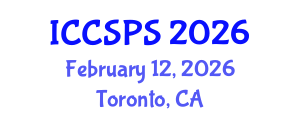 International Conference on Computer Science, Programming and Security (ICCSPS) February 12, 2026 - Toronto, Canada International Conference on Computer Science, Programming and Security (ICCSPS) February 12, 2026 - Toronto, Canada