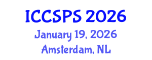 International Conference on Computer Science, Programming and Security (ICCSPS) January 19, 2026 - Amsterdam, Netherlands International Conference on Computer Science, Programming and Security (ICCSPS) January 19, 2026 - Amsterdam, Netherlands