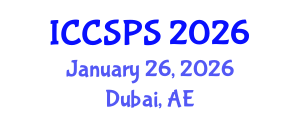 International Conference on Computer Science, Programming and Security (ICCSPS) January 26, 2026 - Dubai, United Arab Emirates International Conference on Computer Science, Programming and Security (ICCSPS) January 26, 2026 - Dubai, United Arab Emirates