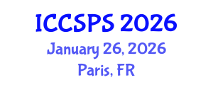 International Conference on Computer Science, Programming and Security (ICCSPS) January 26, 2026 - Paris, France International Conference on Computer Science, Programming and Security (ICCSPS) January 26, 2026 - Paris, France