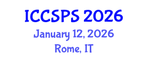 International Conference on Computer Science, Programming and Security (ICCSPS) January 12, 2026 - Rome, Italy International Conference on Computer Science, Programming and Security (ICCSPS) January 12, 2026 - Rome, Italy