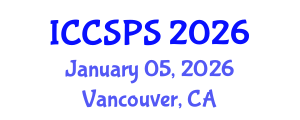 International Conference on Computer Science, Programming and Security (ICCSPS) January 05, 2026 - Vancouver, Canada International Conference on Computer Science, Programming and Security (ICCSPS) January 05, 2026 - Vancouver, Canada