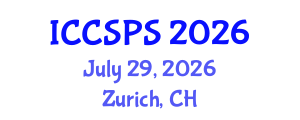 International Conference on Computer Science, Programming and Security (ICCSPS) July 29, 2026 - Zurich, Switzerland International Conference on Computer Science, Programming and Security (ICCSPS) July 29, 2026 - Zurich, Switzerland