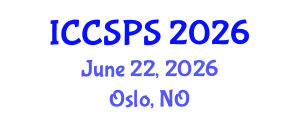 International Conference on Computer Science, Programming and Security (ICCSPS) June 22, 2026 - Oslo, Norway International Conference on Computer Science, Programming and Security (ICCSPS) June 22, 2026 - Oslo, Norway