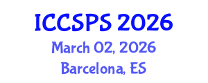 International Conference on Computer Science, Programming and Security (ICCSPS) March 02, 2026 - Barcelona, Spain International Conference on Computer Science, Programming and Security (ICCSPS) March 02, 2026 - Barcelona, Spain