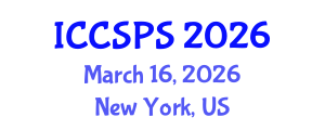 International Conference on Computer Science, Programming and Security (ICCSPS) March 16, 2026 - New York, United States International Conference on Computer Science, Programming and Security (ICCSPS) March 16, 2026 - New York, United States