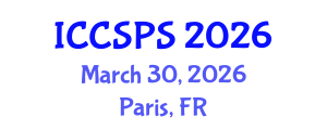 International Conference on Computer Science, Programming and Security (ICCSPS) March 30, 2026 - Paris, France International Conference on Computer Science, Programming and Security (ICCSPS) March 30, 2026 - Paris, France