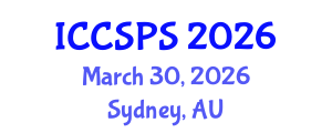 International Conference on Computer Science, Programming and Security (ICCSPS) March 30, 2026 - Sydney, Australia International Conference on Computer Science, Programming and Security (ICCSPS) March 30, 2026 - Sydney, Australia
