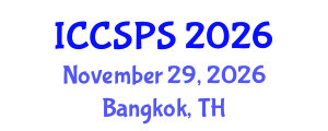 International Conference on Computer Science, Programming and Security (ICCSPS) November 29, 2026 - Bangkok, Thailand International Conference on Computer Science, Programming and Security (ICCSPS) November 29, 2026 - Bangkok, Thailand