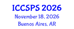 International Conference on Computer Science, Programming and Security (ICCSPS) November 18, 2026 - Buenos Aires, Argentina International Conference on Computer Science, Programming and Security (ICCSPS) November 18, 2026 - Buenos Aires, Argentina