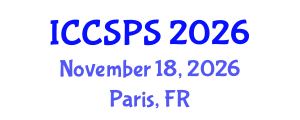 International Conference on Computer Science, Programming and Security (ICCSPS) November 18, 2026 - Paris, France International Conference on Computer Science, Programming and Security (ICCSPS) November 18, 2026 - Paris, France