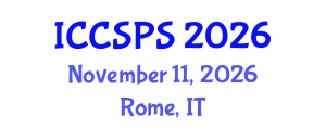 International Conference on Computer Science, Programming and Security (ICCSPS) November 11, 2026 - Rome, Italy International Conference on Computer Science, Programming and Security (ICCSPS) November 11, 2026 - Rome, Italy
