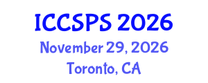 International Conference on Computer Science, Programming and Security (ICCSPS) November 29, 2026 - Toronto, Canada International Conference on Computer Science, Programming and Security (ICCSPS) November 29, 2026 - Toronto, Canada