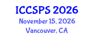International Conference on Computer Science, Programming and Security (ICCSPS) November 15, 2026 - Vancouver, Canada International Conference on Computer Science, Programming and Security (ICCSPS) November 15, 2026 - Vancouver, Canada