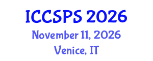 International Conference on Computer Science, Programming and Security (ICCSPS) November 11, 2026 - Venice, Italy International Conference on Computer Science, Programming and Security (ICCSPS) November 11, 2026 - Venice, Italy