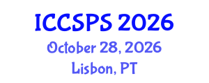 International Conference on Computer Science, Programming and Security (ICCSPS) October 28, 2026 - Lisbon, Portugal International Conference on Computer Science, Programming and Security (ICCSPS) October 28, 2026 - Lisbon, Portugal