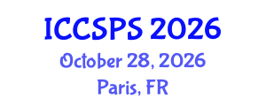 International Conference on Computer Science, Programming and Security (ICCSPS) October 28, 2026 - Paris, France International Conference on Computer Science, Programming and Security (ICCSPS) October 28, 2026 - Paris, France