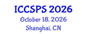International Conference on Computer Science, Programming and Security (ICCSPS) October 18, 2026 - Shanghai, China International Conference on Computer Science, Programming and Security (ICCSPS) October 18, 2026 - Shanghai, China