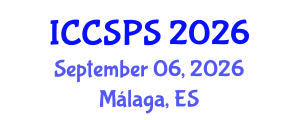 International Conference on Computer Science, Programming and Security (ICCSPS) September 06, 2026 - Málaga, Spain International Conference on Computer Science, Programming and Security (ICCSPS) September 06, 2026 - Málaga, Spain