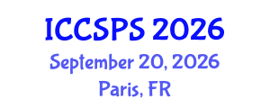 International Conference on Computer Science, Programming and Security (ICCSPS) September 20, 2026 - Paris, France International Conference on Computer Science, Programming and Security (ICCSPS) September 20, 2026 - Paris, France