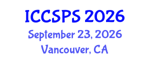 International Conference on Computer Science, Programming and Security (ICCSPS) September 23, 2026 - Vancouver, Canada International Conference on Computer Science, Programming and Security (ICCSPS) September 23, 2026 - Vancouver, Canada