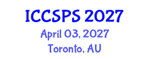 International Conference on Computer Science, Programming and Security (ICCSPS) April 03, 2027 - Toronto, Australia International Conference on Computer Science, Programming and Security (ICCSPS) April 03, 2027 - Toronto, Australia