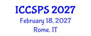International Conference on Computer Science, Programming and Security (ICCSPS) February 18, 2027 - Rome, Italy International Conference on Computer Science, Programming and Security (ICCSPS) February 18, 2027 - Rome, Italy
