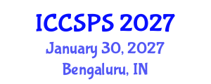 International Conference on Computer Science, Programming and Security (ICCSPS) January 30, 2027 - Bengaluru, India International Conference on Computer Science, Programming and Security (ICCSPS) January 30, 2027 - Bengaluru, India