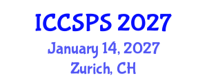 International Conference on Computer Science, Programming and Security (ICCSPS) January 14, 2027 - Zurich, Switzerland International Conference on Computer Science, Programming and Security (ICCSPS) January 14, 2027 - Zurich, Switzerland