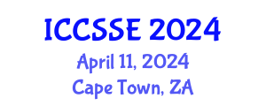 International Conference on Computer Sciences and Software Engineering (ICCSSE) April 11, 2024 - Cape Town, South Africa