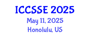 International Conference on Computer Sciences and Software Engineering (ICCSSE) May 11, 2025 - Honolulu, United States