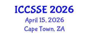 International Conference on Computer Sciences and Software Engineering (ICCSSE) April 15, 2026 - Cape Town, South Africa