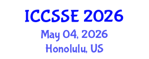 International Conference on Computer Sciences and Software Engineering (ICCSSE) May 04, 2026 - Honolulu, United States International Conference on Computer Sciences and Software Engineering (ICCSSE) May 04, 2026 - Honolulu, United States
