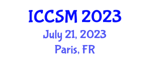 International Conference on Computer, Software and Modeling (ICCSM) July 21, 2023 - Paris, France
