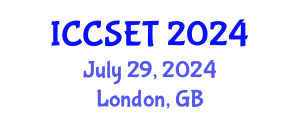 International Conference on Computer Systems Engineering and Technology (ICCSET) July 29, 2024 - London, United Kingdom