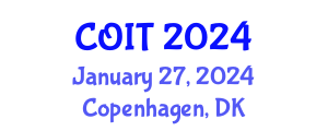 International Conference on Computing and Information Technology (COIT) January 27, 2024 - Copenhagen, Denmark International Conference on Computing and Information Technology (COIT) January 27, 2024 - Copenhagen, Denmark