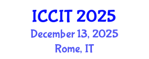 International Conference on Computing and Information Technology (ICCIT) December 13, 2025 - Rome, Italy